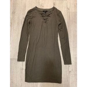 Fitted sweater dress